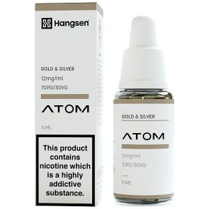 Gold & Silver E Liquid 10ml Atom Series (10 Pack)